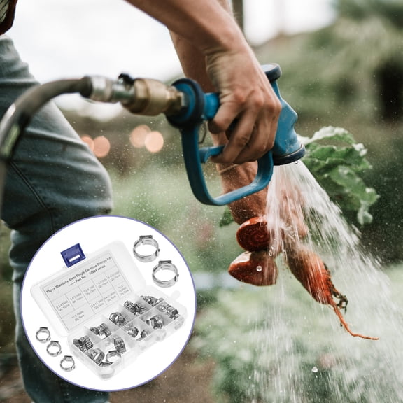 IFANLANDOR 70Pcs Corrosion Resistant Stainless Steel Pex Crimp Tool Rings for Hose and Air Line Clamps