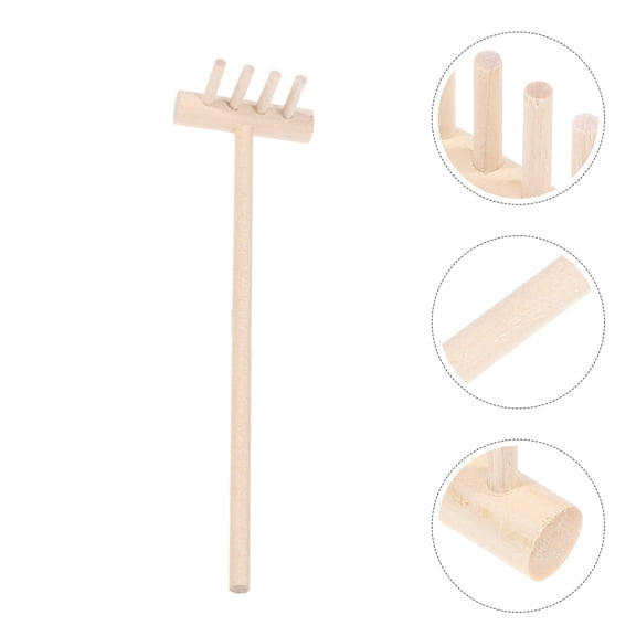 IFANLANDOR 7Pcs Desk Garden Tools Zen Sandbox Sand Rake with Bamboo for Adults 14.00X3.50X2.00cm