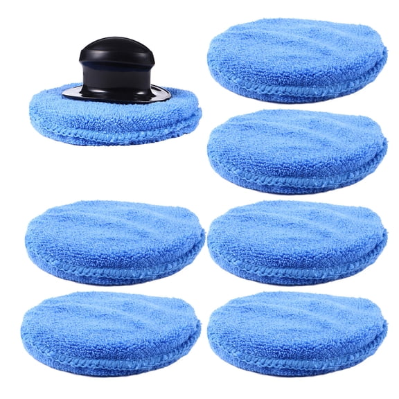 IFANLANDOR 8Pcs Car Waxing Sponge Pad Assorted Colors Soft Durable with Easy Grip Handle