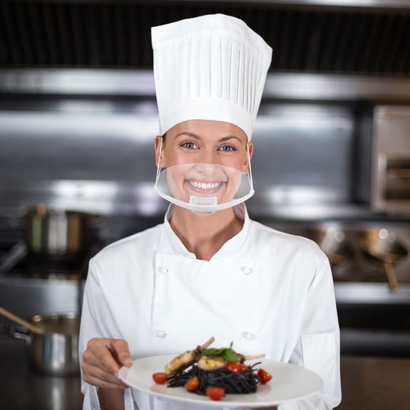 IFANLANDOR 8Pcs Clear Face Guards for Hotel Catering Lightweight Comfortable Chef Mask