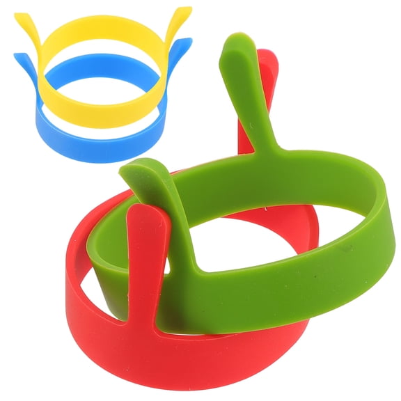 IFANLANDOR 8Pcs Silicone Egg Rings Round Shape Reusable Omelette Rings Practical Kitchen Gadgets