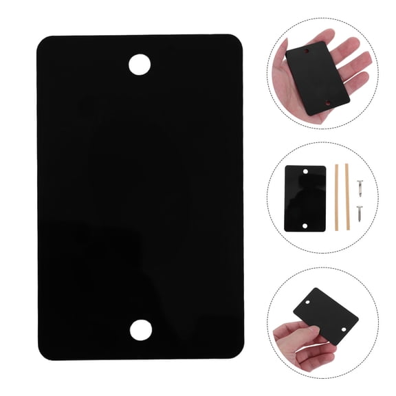 IFANLANDOR 8Sets Elegant Black Acrylic Basket Labels Removable Writable Tags for Pantry Laundry and Closet