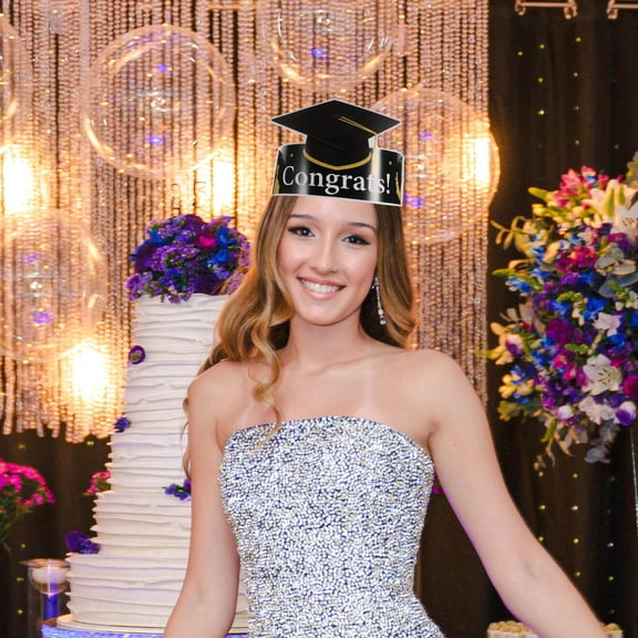IFANLANDOR 9Pcs Adjustable Graduation Paper Caps Multi Color Hats for Celebration and Party Favors
