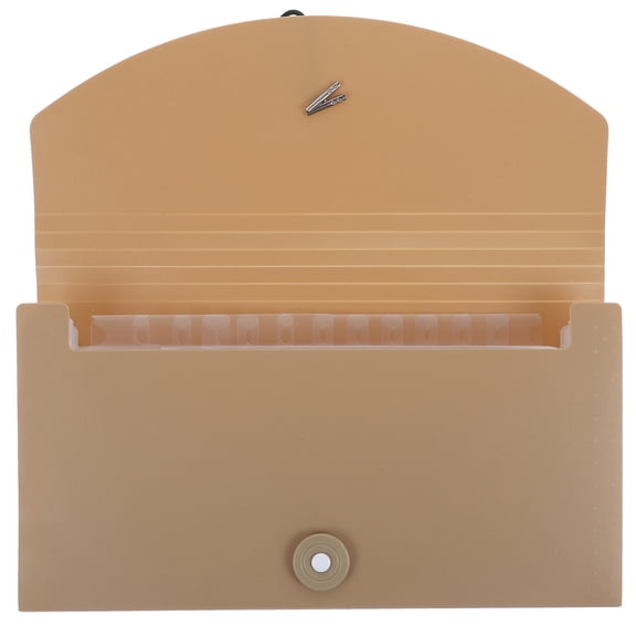 IFANLANDOR Accordion File Organizer Expanding Folder Khaki PP Waterproof for Office Use