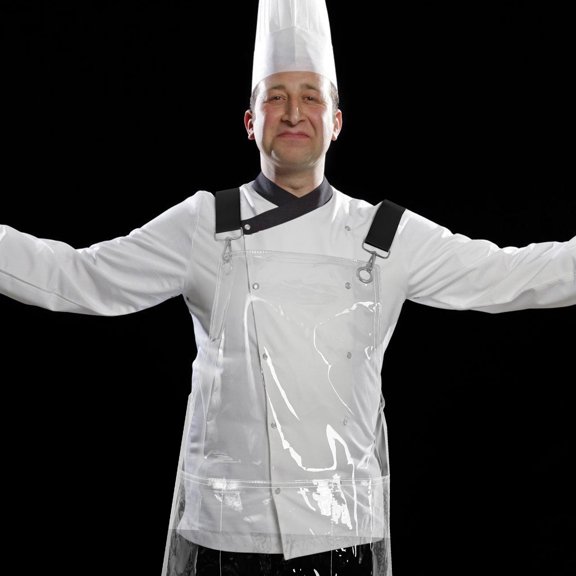 IFANLANDOR Adjustable Transparent Plastic Apron for Hair Stylist Cooking Painting and Car Washing