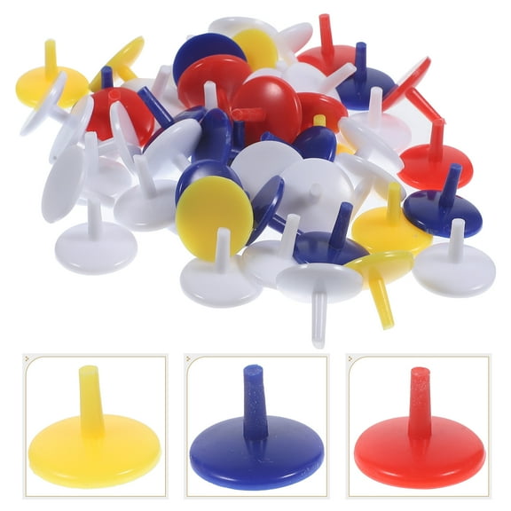 IFANLANDOR Assorted Color 50Pcs Round Plastic Golf Ball Markers For Accurate Ball Positioning