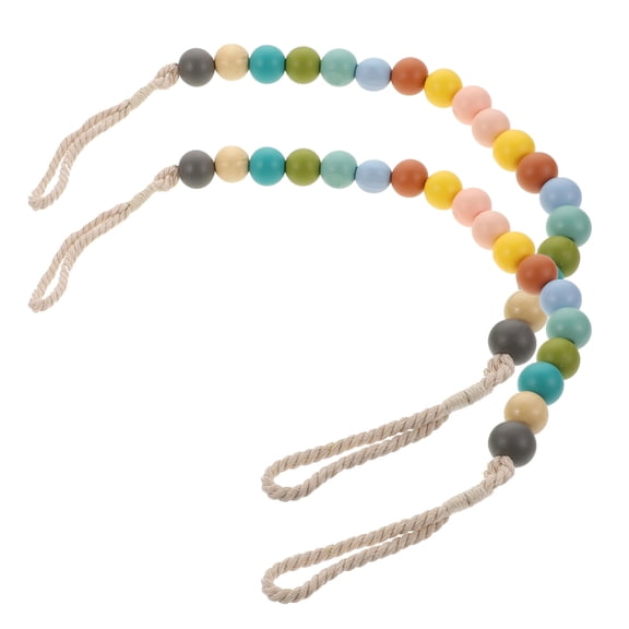 IFANLANDOR Beads Curtain Holders 2Pcs Multi-colored Beaded Straps For Home Decor Modern