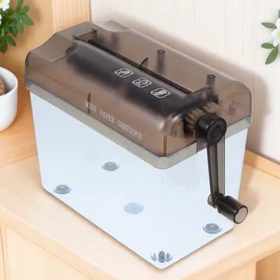 IFANLANDOR Black A4 Paper Manual Shredder Hand Turning Shredder for Documents and Strips