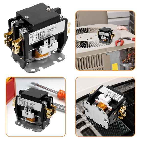 IFANLANDOR Black Contactors for Air Conditioner Compressor with Copper and ABS for Long Lifespan