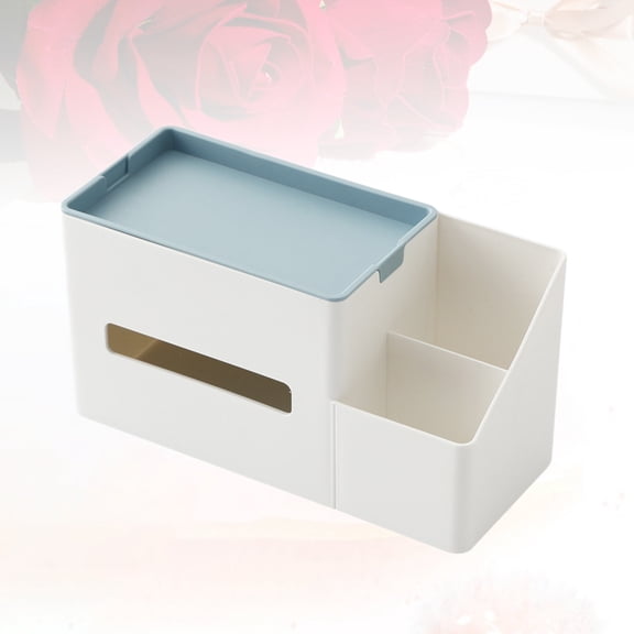 IFANLANDOR Blue Tissue Paper Box Plastic Material for Home Office with Elegant Design