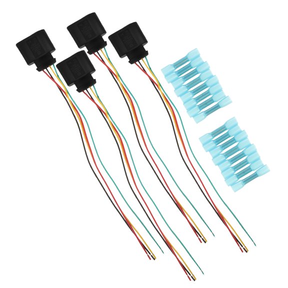 IFANLANDOR Car Wiring Connectors 4Pcs Ignition Coil Wire Harness Abs Black For User Friendly Design