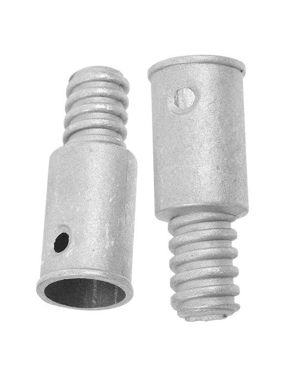 Cast Aluminum Extension Pole Adapter, Grey, for Mop and Broom Handles 2Pcs