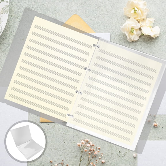 IFANLANDOR Choir Book Binder Music Folder For Music Notes PP Material White 1Pcs