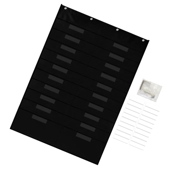 IFANLANDOR Classroom Organizer Black Over The Door Pocket for Files Mail and Magazines