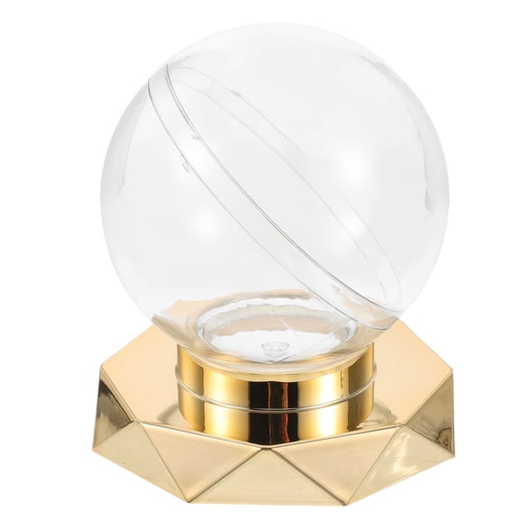 IFANLANDOR Clear Ball Cover Baseball Display with Gold Base for Collectors 1Set