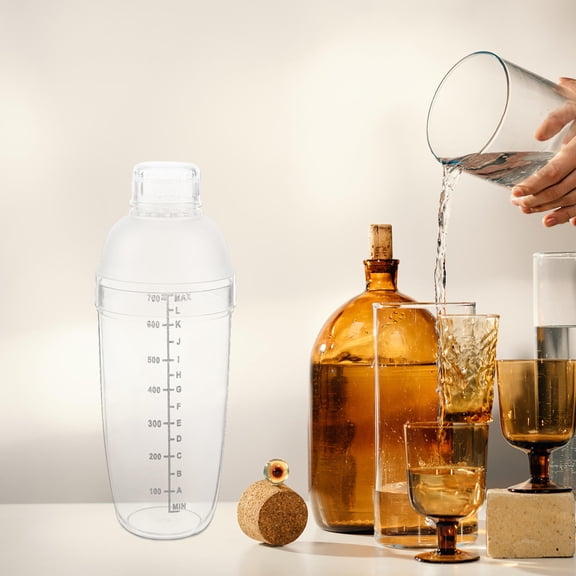 IFANLANDOR Clear Bar Shaker Hand Shake Cup with Smooth Grip and Temperature Resistance