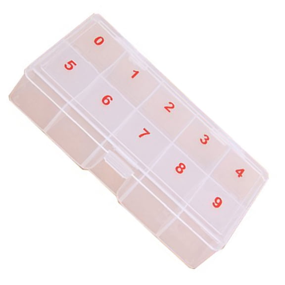 IFANLANDOR Clear Boxes 1Pack for Nail Tips and Rhinestones Storage with Rectangular Shape