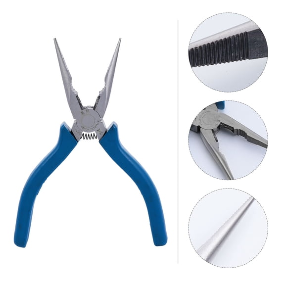 IFANLANDOR Comfort Grip Long Nose Pliers for Machine Use with Precision Cutting and Strong Jaws