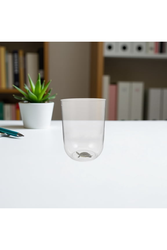Compact Plastic Aquarium for Home Office with Stylish Round Design and Turtle Fish Tank