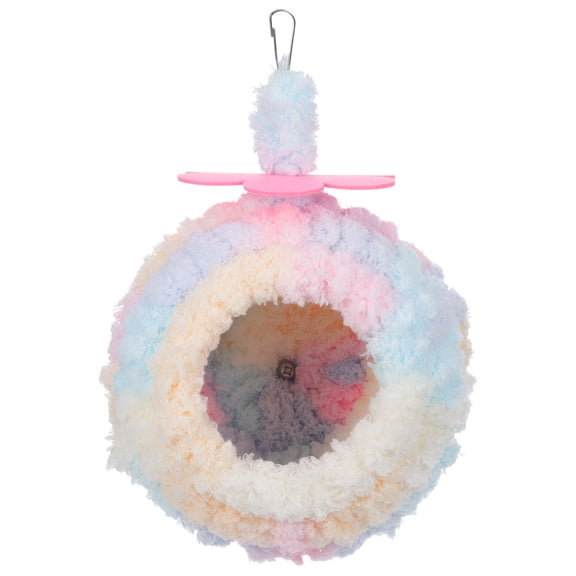 IFANLANDOR Cozy Plush Bird Nest Bed for Small Birds Hanging Warm Bird House Cage Accessory