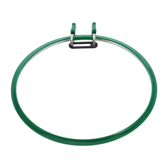 IFANLANDOR Embroidery Hoop Green Plastic for DIY Projects with Spring Design and Smooth Surface