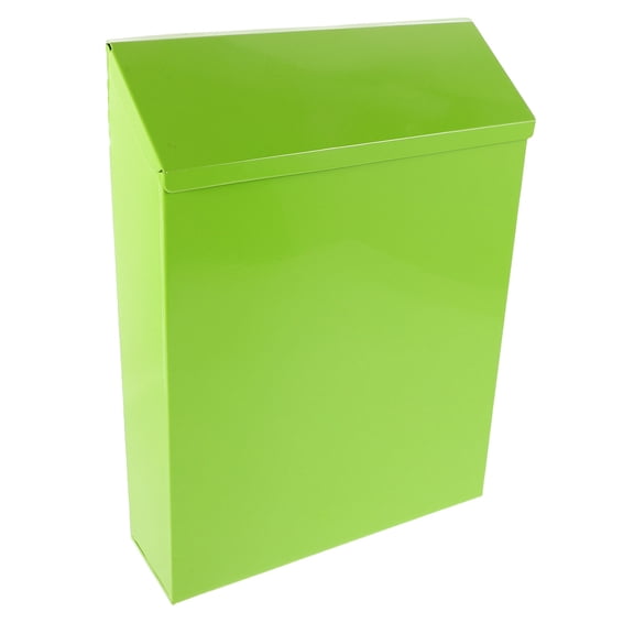 IFANLANDOR Decorative Wall Mounted Mailbox Light Green Iron Suggestion Box with Lock for Office Use