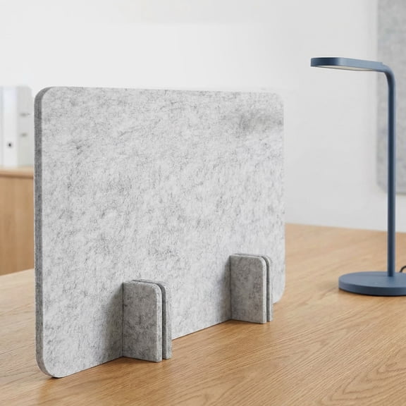 IFANLANDOR Desk Privacy Panel Felt Material Light Grey for Office and Classroom Use