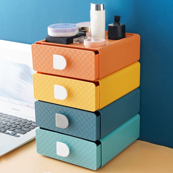 IFANLANDOR Desk Storage Organizer Storage Box 3Pcs Tidy Organization Muted Orange 20x19x8 Cm For Bedroom Daily Use