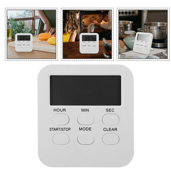 IFANLANDOR Digital Kitchen Timer White with Clear Display for Cooking Exercise and Study