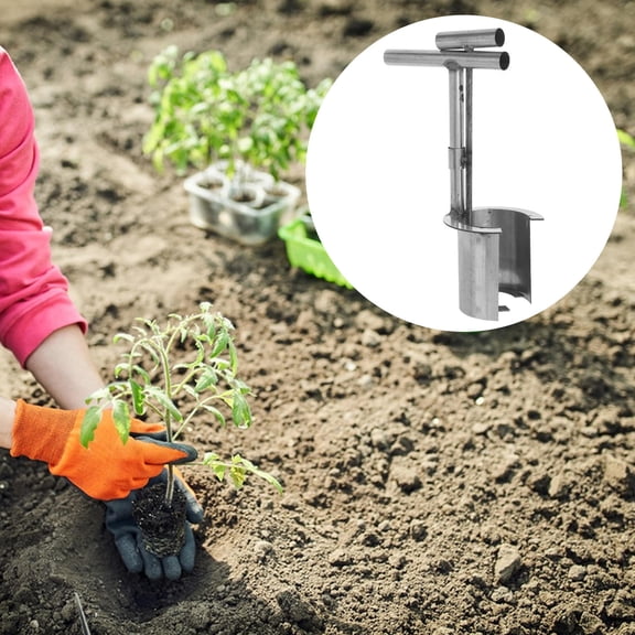 IFANLANDOR Garden Planter Stainless Steel Hole Digger Tool For Gardening Tasks 1Pack