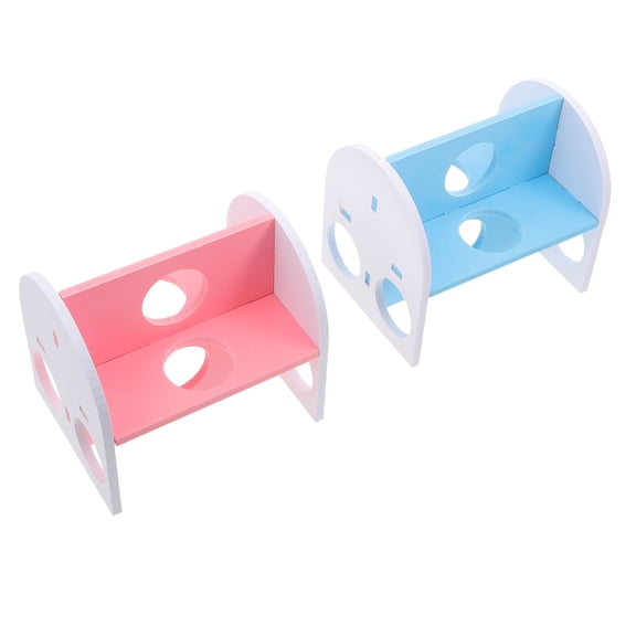 IFANLANDOR Hamster Tube Tunnel Assorted Color 2Pcs PVC Small Animal Enrichment Toys 4.72X4.32X3.73in