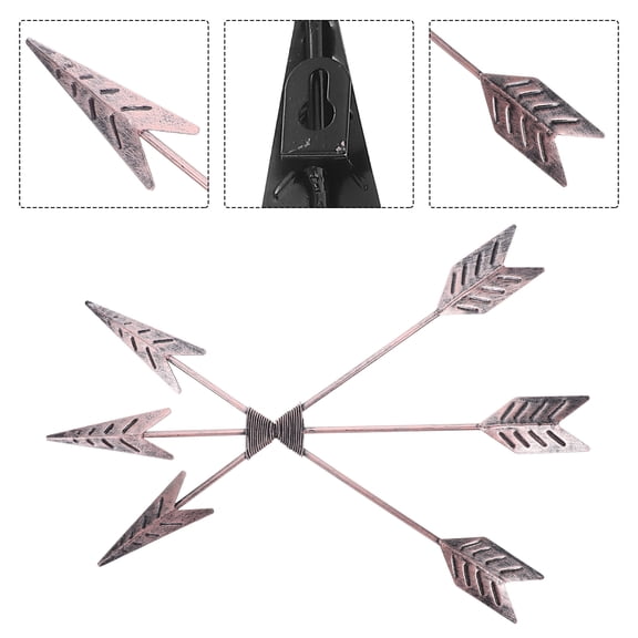 IFANLANDOR Handmade Golden Iron Wall Hanging Arrow Decoration for Rustic Farmhouse and Office Walls