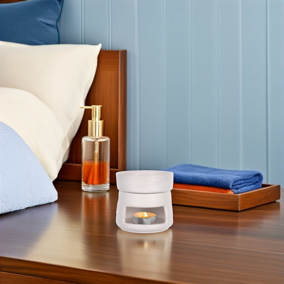 IFANLANDOR Handmade White Ceramic Diffuser for Essential Oils and Wax Melts in Home
