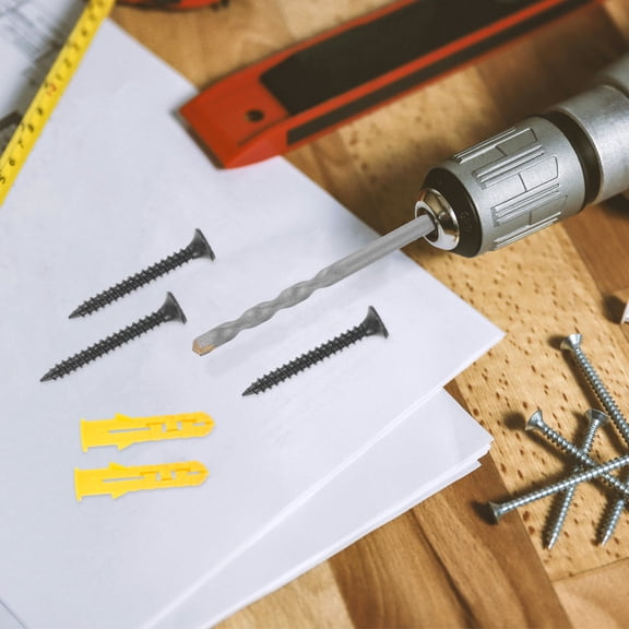 IFANLANDOR Heavy Duty Anchors Wall Fixing Tool Steel Installation For Gypsum Board 1 Set 50 Anchors 50 Screws 1 Drill Bit