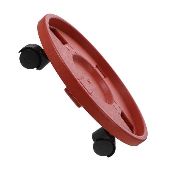 IFANLANDOR Heavy Duty Red Planter Dolly with Water Catchment Tray and Smooth Rolling Casters