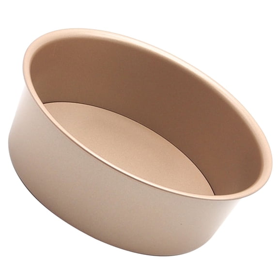 IFANLANDOR High Carbon Steel Rose Plated Gold Cake Pan Deep Round Nonstick Mold with Removable Base
