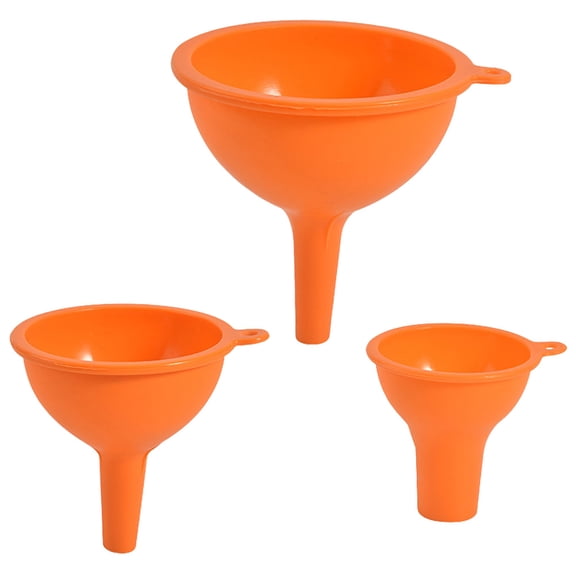 IFANLANDOR Home Supplies 3Pcs Cone Shaped Silicone Funnels Multi Size Design for Cooking and Oil Dispensing