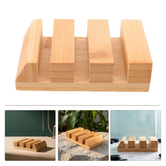 IFANLANDOR Kitchen Bamboo Cutting Board Storage Rack Stand with Stylish Organizer for Cutting Boards and Pans