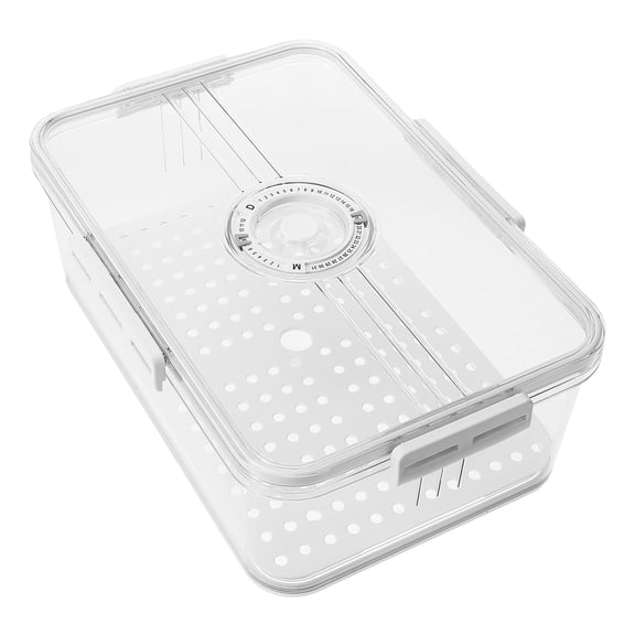 IFANLANDOR Kitchen Countertop Transparent Bread Box with Airtight Seal and Time Recording
