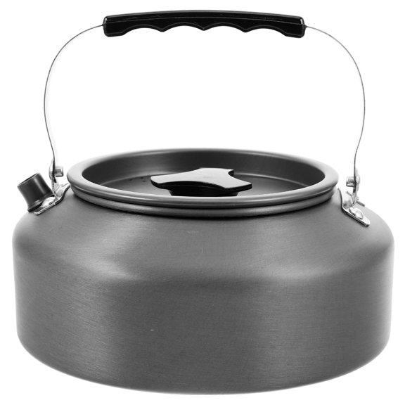 IFANLANDOR Lightweight Aluminium Alloy Camping Stovetop Kettle Black for Outdoor Cooking