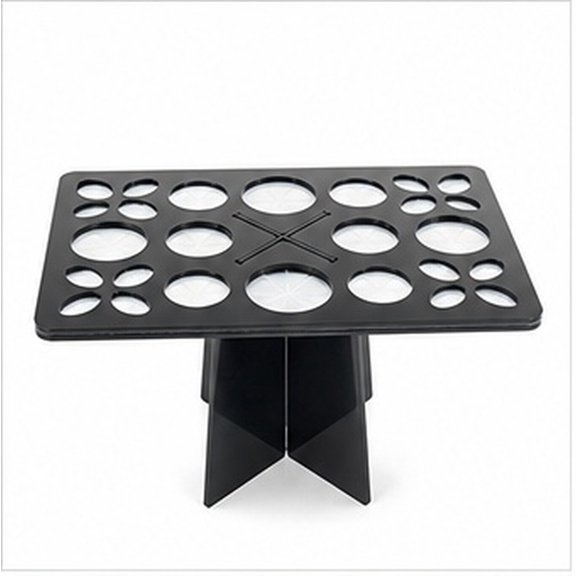 IFANLANDOR Makeup Brush Drying Rack Black Foldable Brush Holder for Organized Cosmetic Storage
