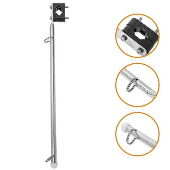 IFANLANDOR Marine Flagpole for Boats Stainless Steel Adjustable Flagpole with Weather Resistant Design