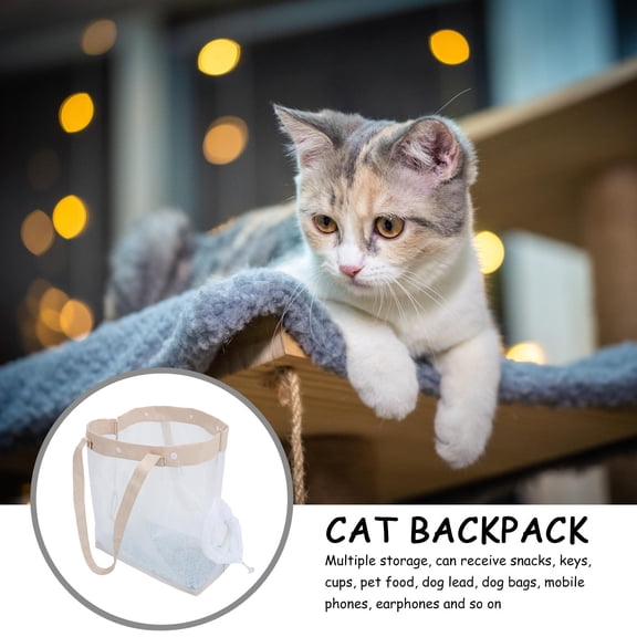 IFANLANDOR Mesh Cat Carrier Tote Bag with Shoulder Strap and Handles for Easy Transport