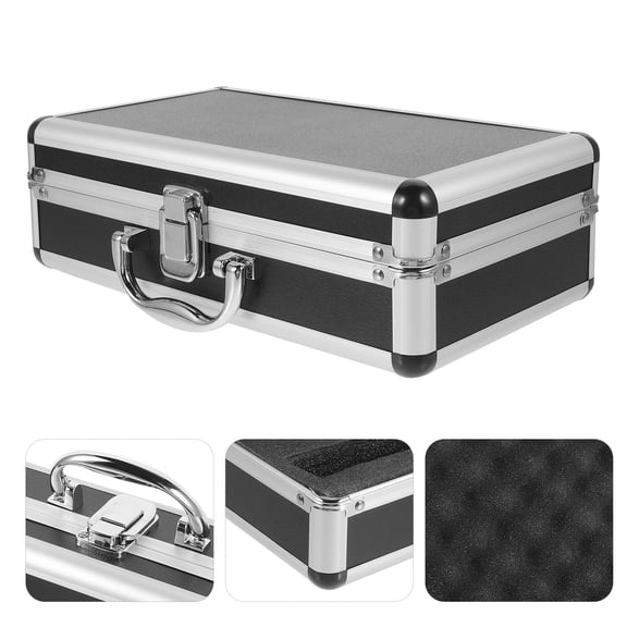 IFANLANDOR Microphone Case 1Pcs Black Rectangular Shape With Hard Shell Exterior For Storage And Protection