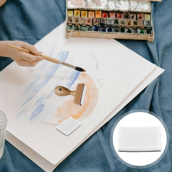 IFANLANDOR Mini Ink Blending Tool Replacement Foam Pads 10Pcs White For Ink Blending Brushes And Artists