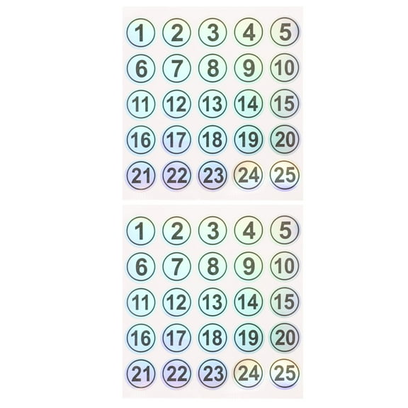 IFANLANDOR Multi Color Number Stickers with Adhesive Backing for Office Storage and Gym Labeling