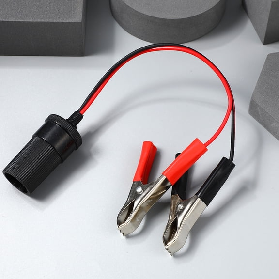 IFANLANDOR Multi Color Vehicle Battery Terminal Clip with 12 Volt Dc Socket Adapter