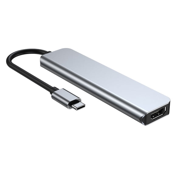 IFANLANDOR Multi-Port USB Hub 6 in 1 Dock Holder for Laptop Computer Accessories in Grey
