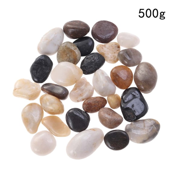 IFANLANDOR Natural Cobblestone Rain Flower Stones Assorted Color Smooth Rocks for Fish Tank Decor and Painting