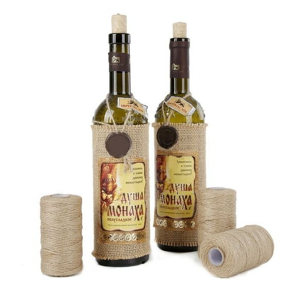 IFANLANDOR Natural Jute Twine for Home Decoration Rope Khaki Color 1Pack